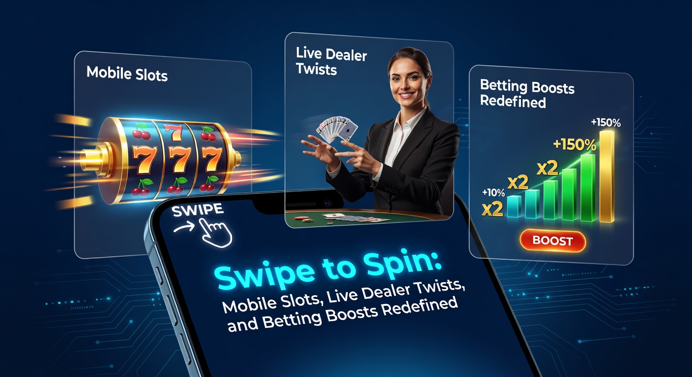 Live Dealer am Blackjack-Tisch mit Swipe-Interface auf einem Tablet, ergänzt durch Betting-Boost-Icons wie Multiplikatoren und Free Bets