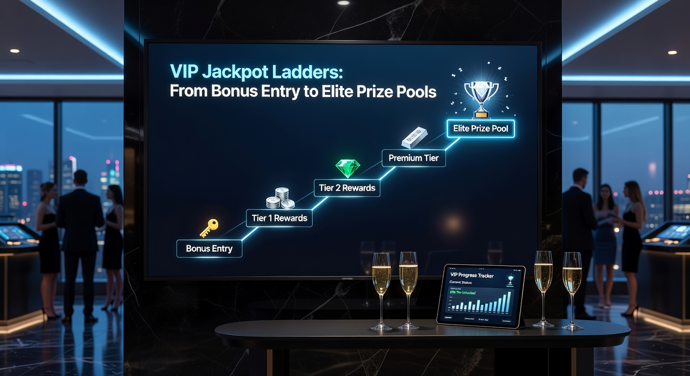Detaillierte Darstellung eines VIP-Jackpot-Pools mit aufsteigenden Stufen und explodierenden Preisen